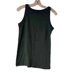 Loft Dark Olive Tank Top - 100% Cotton - Medium